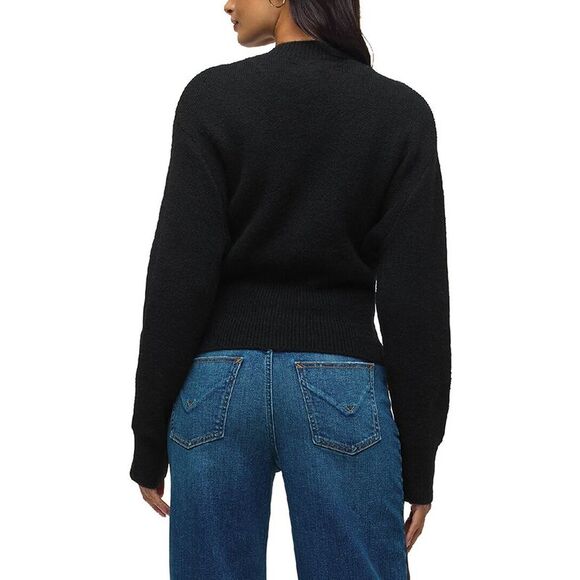 Hudson Jeans Womens  Lizbeth Front Zip Wool-Blend Sweater - Picture 2 of 4